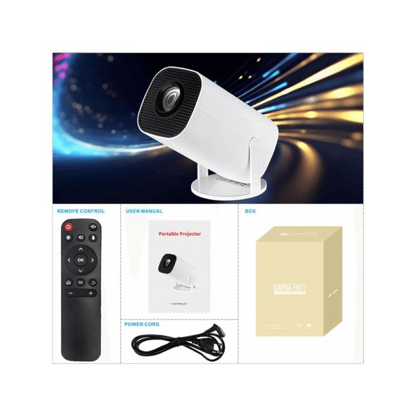 P30-pro-projector-4k-decodering-vooraanzicht P30 Pro projector vooraanzicht met 4K-decodering en helder compact ontwerp