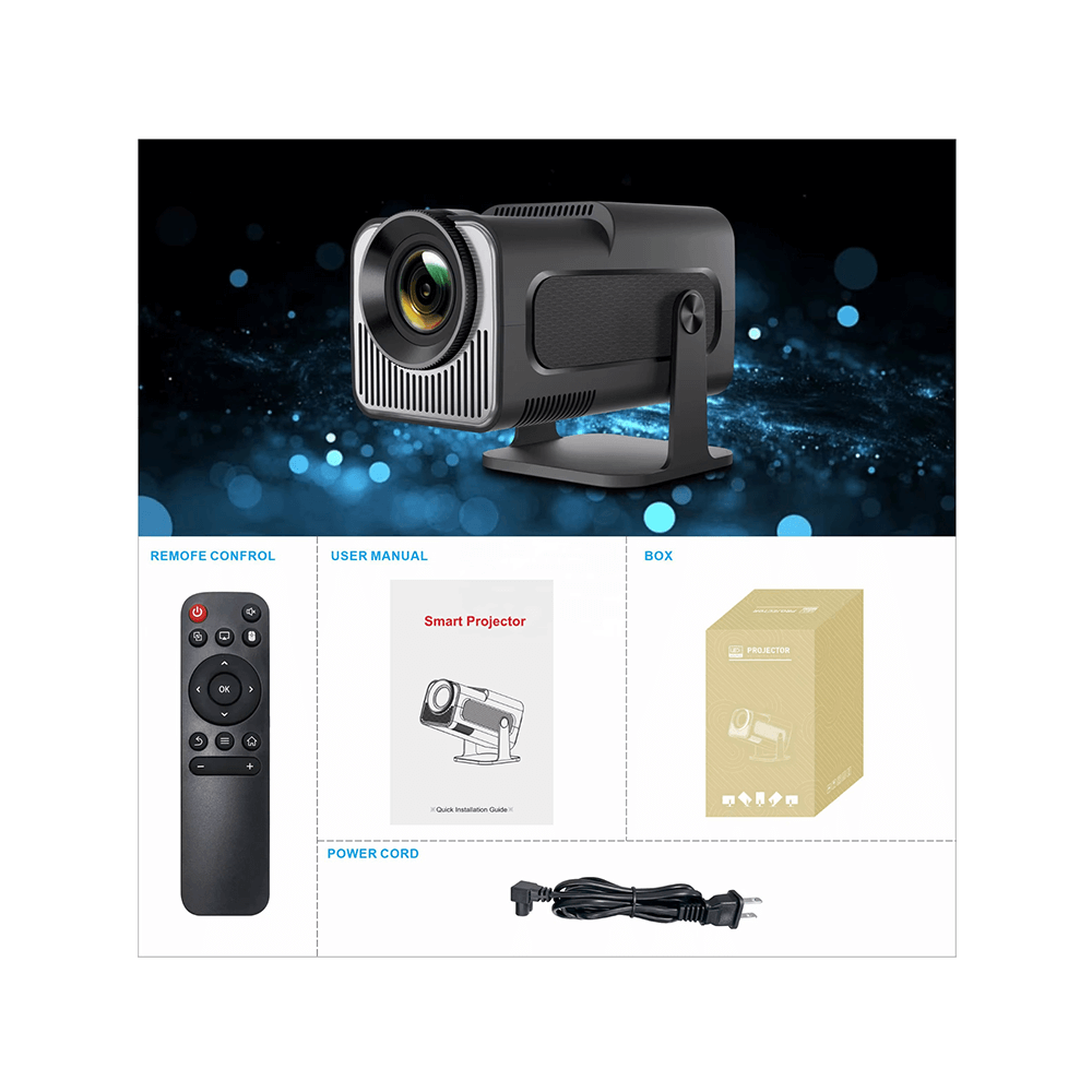 HY320 Mini Projector – 4K Ondersteuning, Android 11, WiFi 6